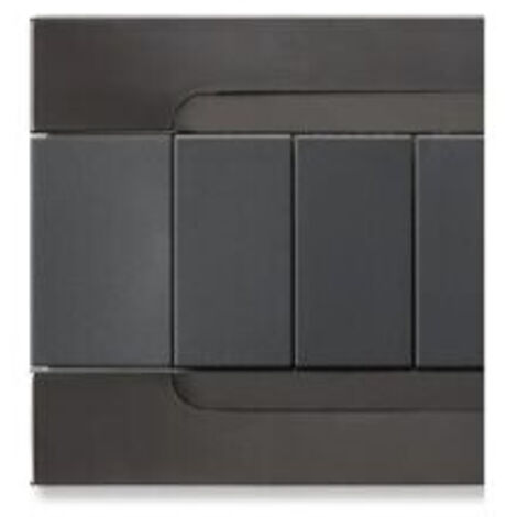 Placca Kadra Metallo Nickel Nero 4M ( URMET cod. 10904.92 )