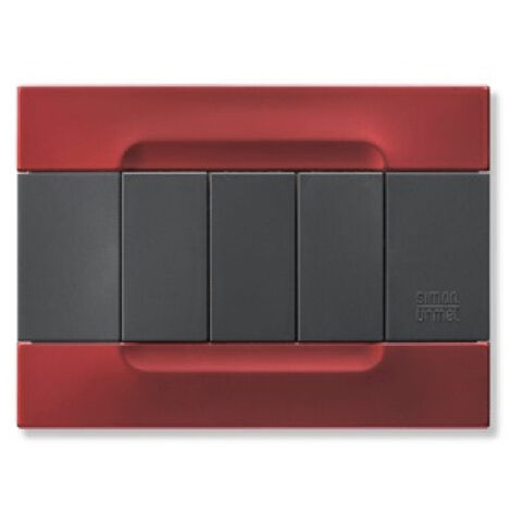 Placca Kadra Metallo Rosso Metallico 3M ( URMET cod. 10903.88 )