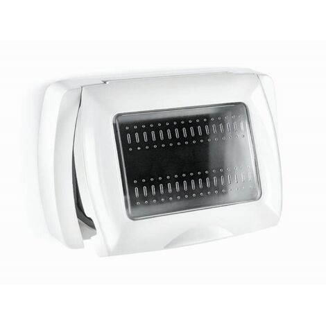 PLACCA LIFE BOX SYSTEM P/ESTERNO IP55 BIANCO 3P