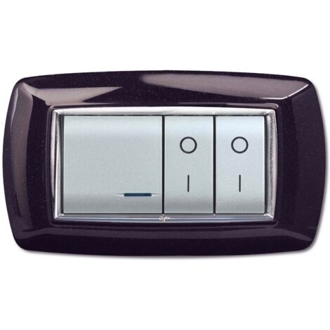 PLACCA LIFE LIVING PLAST NERO GLITTERING 4P