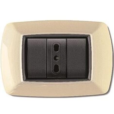 PLACCA LIFE MOD. LIVING PLAST. AVORIO 3P ELETTROCANALI PZ 10,0