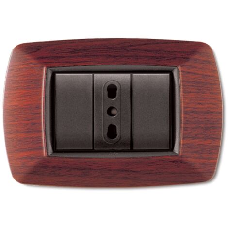 Placca life mod. living plast. legno sc. 3p - 10 pz