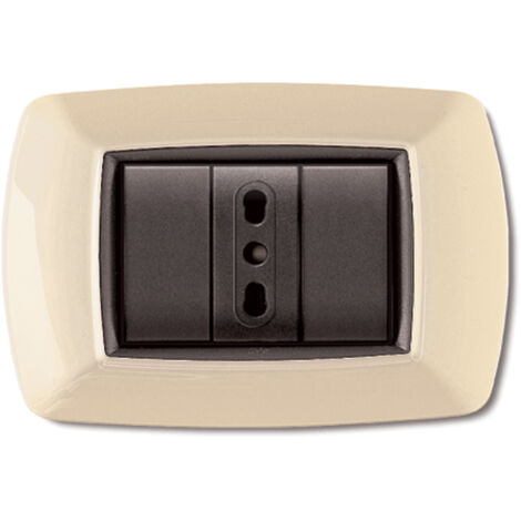 PLACCA LIFE MOD. LIVING PLASTICA AVORIO 3P. Prezzo per 1 pezzo.