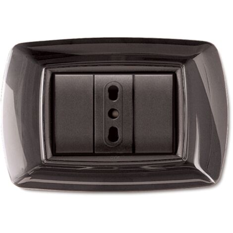 PLACCA LIFE MOD. LIVING PLASTICA NERO GL. 3P. Prezzo per 1 pezzo.