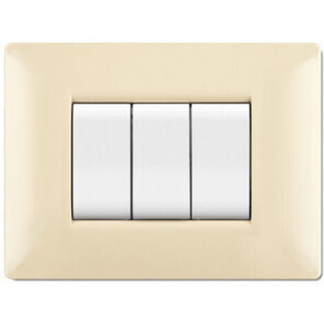 PLACCA LIFE Q LIVING PLAST AVORIO                3P- 10,0 pz