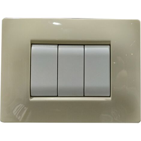 PLACCA LIFE Q LIVING PLAST AVORIO 3P