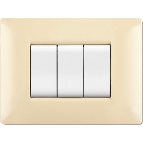 PLACCA LIFE Q LIVING PLAST AVORIO 4P