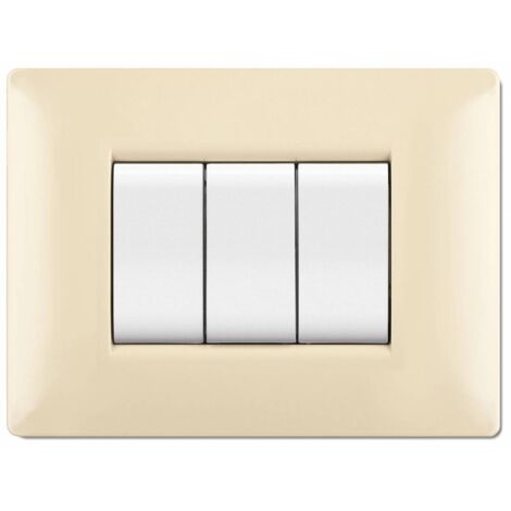 PLACCA LIFE Q LIVING PLAST AVORIO 7P
