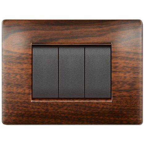 PLACCA LIFE Q LIVING PLAST LEGNO SCURO  4P