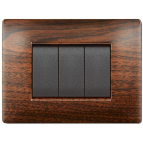 PLACCA LIFE Q LIVING PLAST LEGNO SCURO  7P