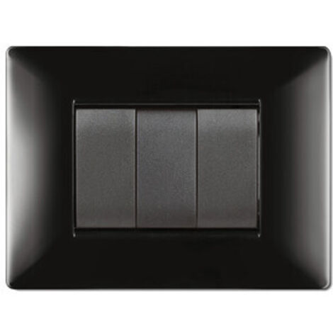 PLACCA LIFE Q LIVING PLAST NERO         3P- 10,0 pz