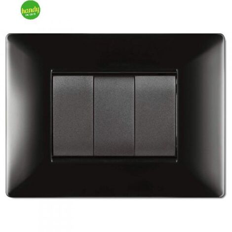 PLACCA LIFE Q LIVING PLAST NERO 3P