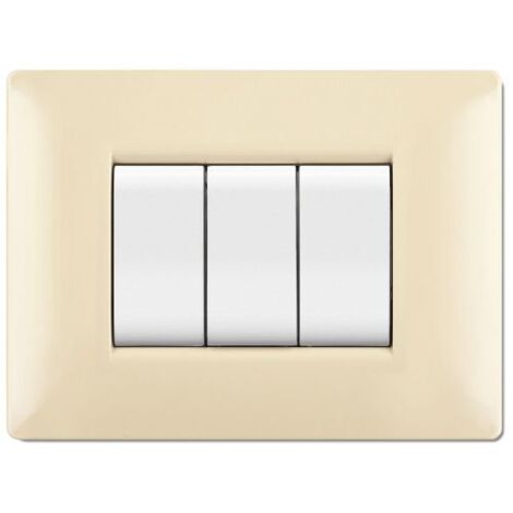 PLACCA LIFE Q MOD.LIVING PLAS.AVORIO       7P