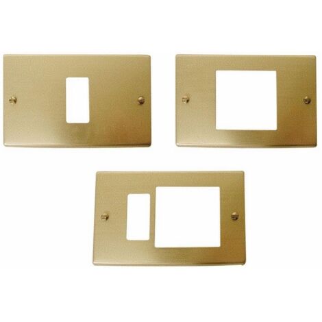 Placca Linea Magic 2 Posti in Alluminio col. Champagne