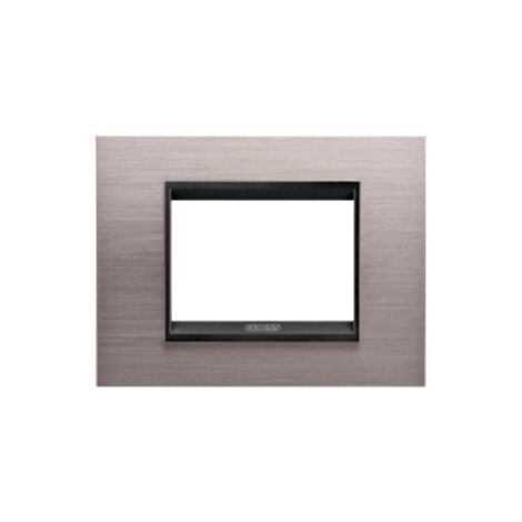 PLACCA LUX 3P METAL. ALLUM. SPAZZ. LAVY GEWISS GW16203WS