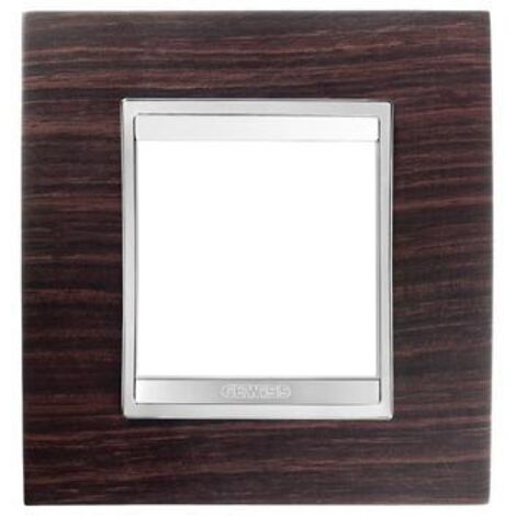 Placca Lux Int.2+2+2P V.Wengee ( GEWISS cod. GW16227LW )