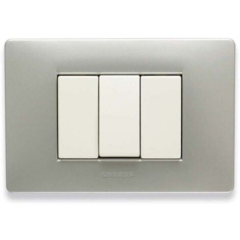Placca Master Mix 3 posti grey moon in tecnopolimero 21MX253