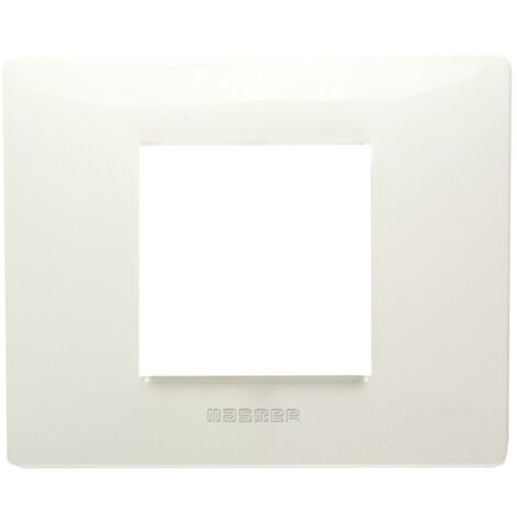 Placca master Mix tecnopolimero bianco aspen 2 posti 21MX102