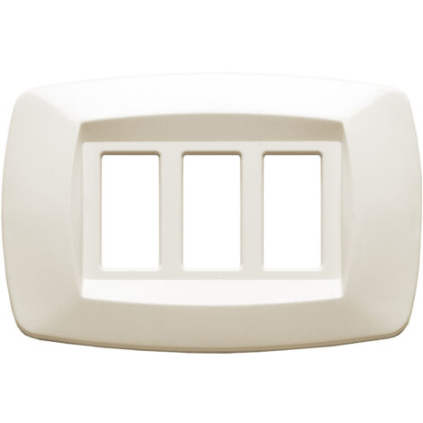 Placca Master modi 3 posti avorio MD283