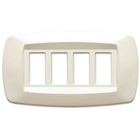 Placca Master modi 4 posti avorio MD284