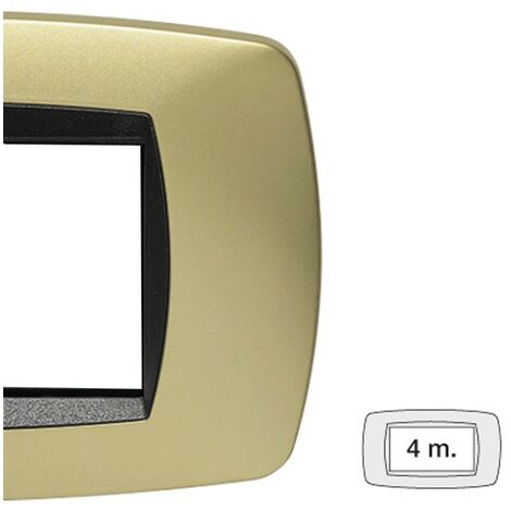 Placca Master Modo 4 posti ottone opaco 39TC244