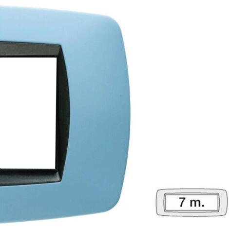 Placca Master Modo 7 posti azzurro soft 39TC727
