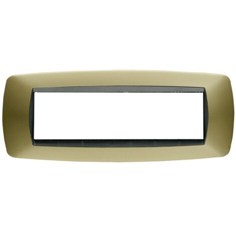 Placca Master Modo 7 posti ottone opaco 39TC247