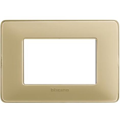 Placca Matix 3 Moduli, Avorio, Tecnopolimero