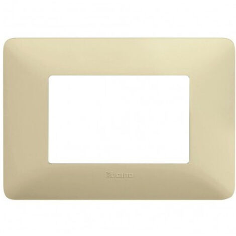 Placca Matix 3 moduli coprifrutti da incasso colore corda in tecnopolimero