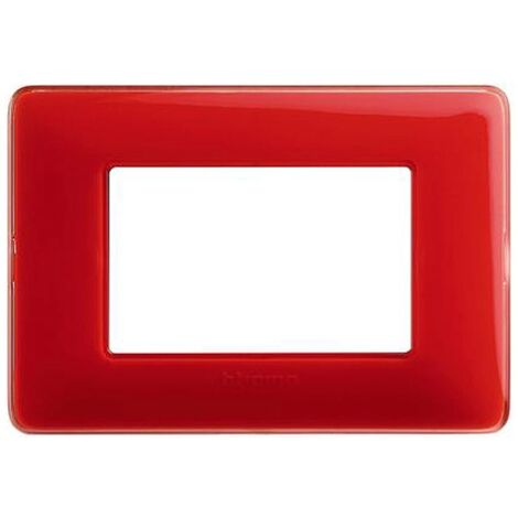 Placca Matix 3 Moduli, Corallo, Tecnopolimero