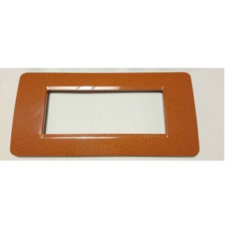 Placca Matix 6 posti, colore terra, moduli compatibili  BTIAM4806LST