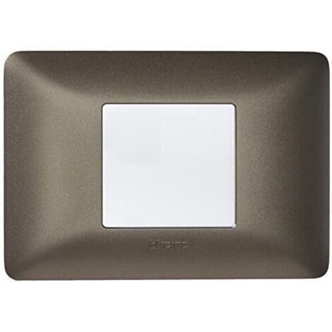 Placca Matix Bticino 2p centrati titanium