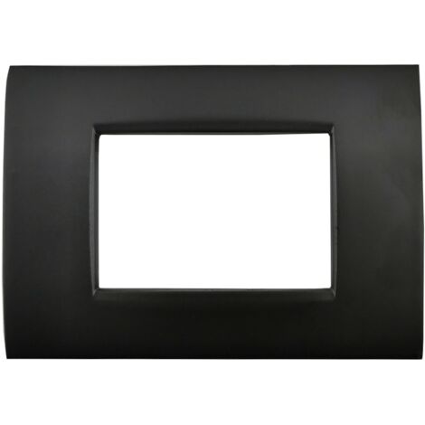 Placca Metallo 503 3M Posti Nera compatibile con Bticino Living Light Air