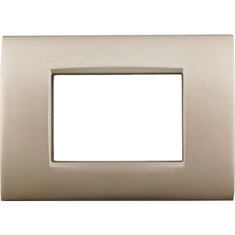Placca Metallo 503 3M Posti Oro Satinato compatibile Bticino Living Light Air
