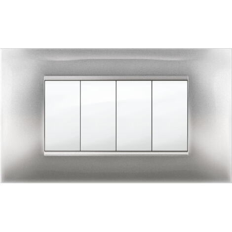 PLACCA MIVIDA PLANA ALLUMINIO CHIARO 4P- 1,0 pz