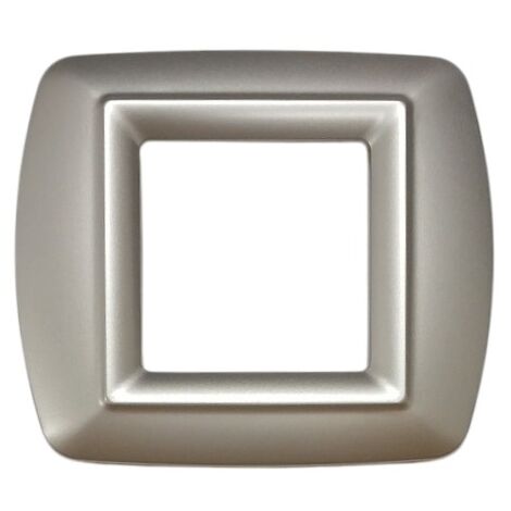 PLACCA MYLIFE 2 MODULI ALLUMINIO CHIARO