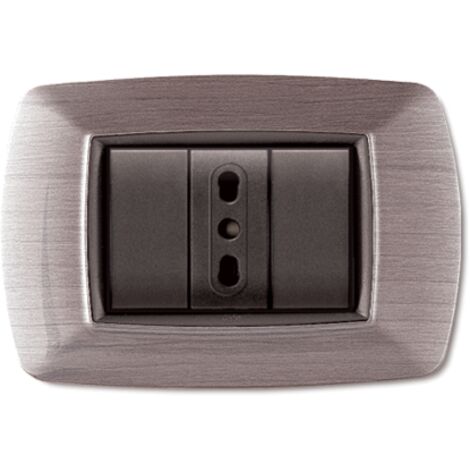 Placca Mylife 3 Mod. Acciaio Satinato ( ELETTROCANALI cod. ECL2983AS )