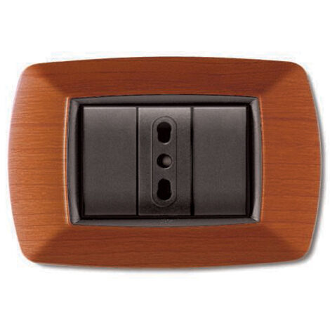 Placca Mylife 3 Mod. Legno Scuro ( ELETTROCANALI cod. ECL2983LS )