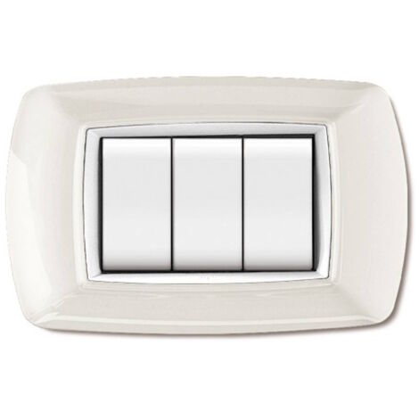 Placca MyLife Bianca Plastica compatibile con Serie Living Light Tech Bticino