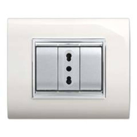 Placca Newprestige 4 Moduli Bianco ( ELETTROCANALI cod. ECL3084WH )