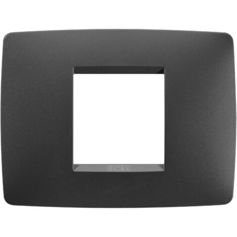 PLACCA ONE 2P NERO SATINATO GEWISS GW16102VN