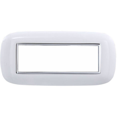 Placca Oval 3 4 6 Module Bianco Couleur Compatible Avec Bticino Axolut