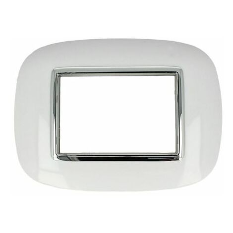 SANDASDON Placca Oval 503 3M Moduli Bianco Compatibile con Bticino Axolute