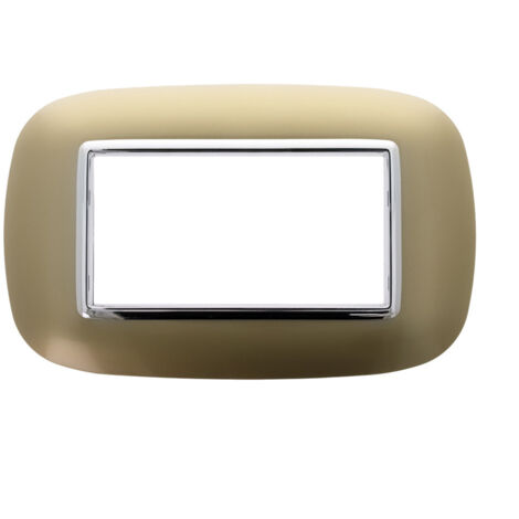 Placca Oval 504 4M Moduli Oro Compatibile Bticino Axolute SD22004-12