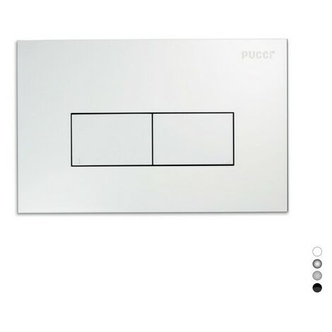 Placca per cassetta incasso pucci eco 2 pulsanti linea mod.2014 bianca