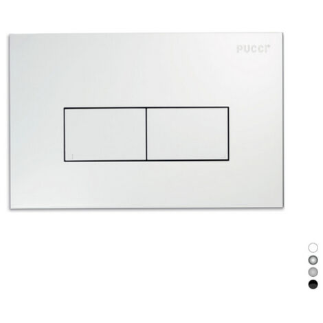 PLACCA PER CASSETTA INCASSO PUCCI ECO 2 PULSANTI LINEA MOD.2014 Bianca PUCCI