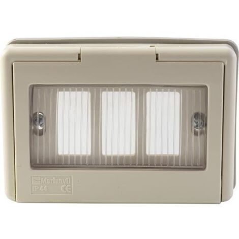 PLACCA PER ESTERNO CON PORTELLO IP44 3P AVORIO MAURER