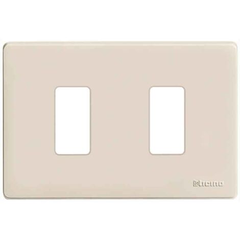 Placca per interruttori Bticino Magic 2 posti resina avorio TIC503/2/R