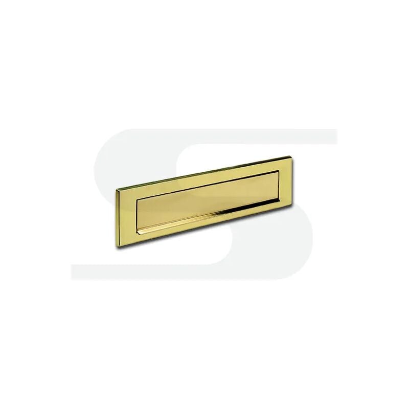 Placca Imbucalettere Silmec S661 Ottone Lucido Mm.330x85 Cod.10-661.61