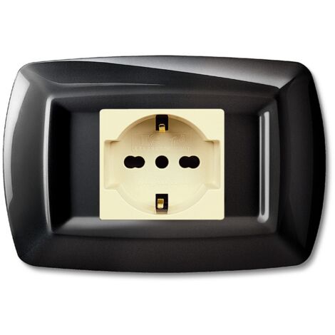 Placca per Serie Magic Bticino Modulo doppio per Presa Schuko 1 Posto Bianca